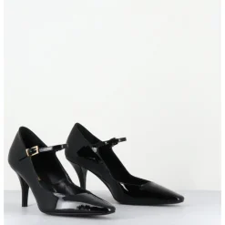 Hot GARRICE LAB Escarpins à bride talon fin en cuir vernis - GELA2 VERNICE NERA NOIR