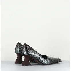 Best MIISTA Escarpins bout carré imprimé serpent marron - BETH BLU BROWN SNAKE BLEU