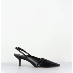 Outlet GARRICE LAB Escarpins bout pointu buckle slingback en cuir - DIRNA NAPPA NERO NOIR