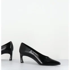 Discount HALMANERA Escarpins bout pointu en cuir petit talon - VALE10 GLAZE NERO NOIR