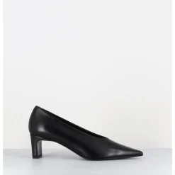 Hot TO&CO Escarpins bout pointu petit talon en cuir - SLIDE24 NAPPA NERO NOIR