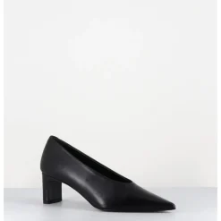 Hot TO&CO Escarpins bout pointu petit talon en cuir - SLIDE24 NAPPA NERO NOIR