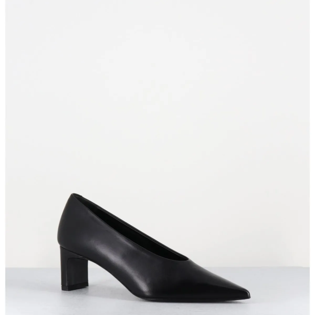 Hot TO&CO Escarpins bout pointu petit talon en cuir - SLIDE24 NAPPA NERO NOIR