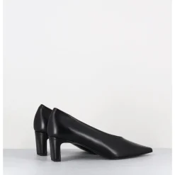 Hot TO&CO Escarpins bout pointu petit talon en cuir - SLIDE24 NAPPA NERO NOIR