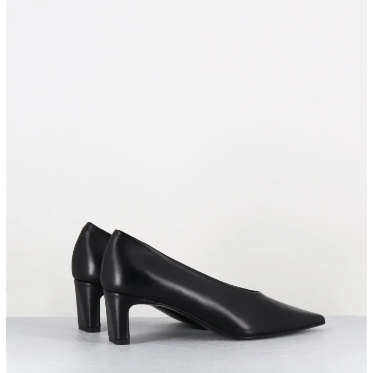 Hot TO&CO Escarpins bout pointu petit talon en cuir - SLIDE24 NAPPA NERO NOIR