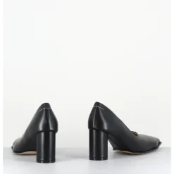 New MM6 MAISON MARGIELA Escarpins en cuir à talon bout allongé - S66WL0060 T8013 NOIR