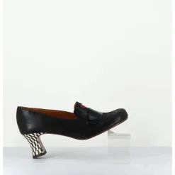 Outlet CHIE MIHARA Escarpins rétro cuir imprimé & coeur rouge - MYMARA JEEP NEGRO NOIR