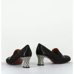 Outlet CHIE MIHARA Escarpins rétro cuir imprimé & coeur rouge - MYMARA JEEP NEGRO NOIR