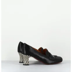 Outlet CHIE MIHARA Escarpins rétro cuir imprimé & coeur rouge - MYMARA JEEP NEGRO NOIR