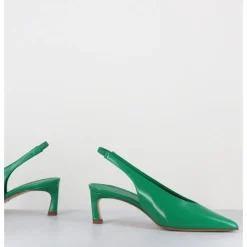 Discount HALMANERA Escarpins slingback pointu en cuir - VALE21 GLAZE MELA VERT