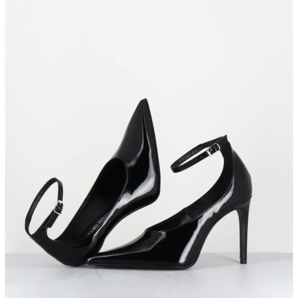 Hot ROTTA Escarpins talon haut bride cheville en cuir vernis - FLOYDAH24 VERNICE BLACK NOIR