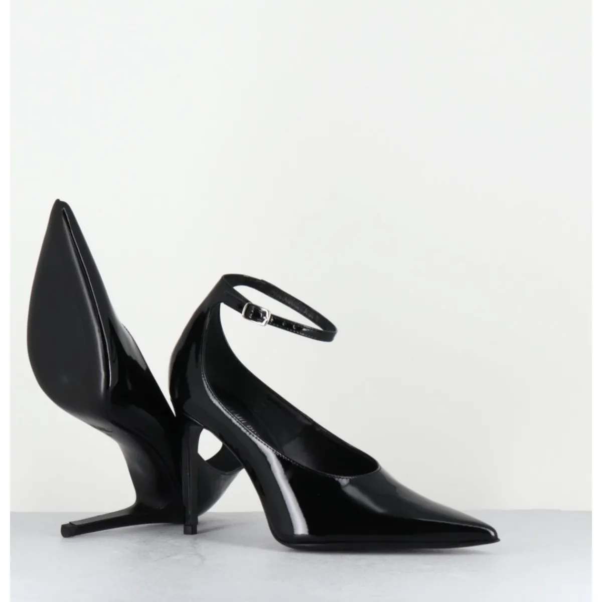 Hot ROTTA Escarpins talon haut bride cheville en cuir vernis - FLOYDAH24 VERNICE BLACK NOIR