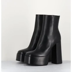 Online GARRICE LAB High platform black leather boots - SABLAN NERO NOIR