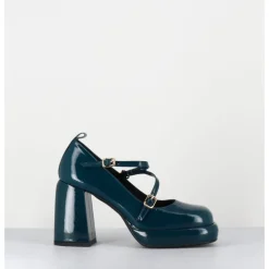 Discount GARRICE LAB Mary-Jane à plateforme en cuir vernis - ABRA VERNICE BLU BLEU