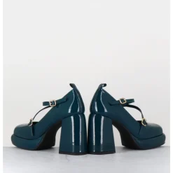 Discount GARRICE LAB Mary-Jane à plateforme en cuir vernis - ABRA VERNICE BLU BLEU
