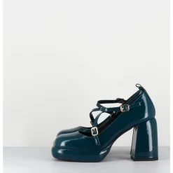 Discount GARRICE LAB Mary-Jane à plateforme en cuir vernis - ABRA VERNICE BLU BLEU