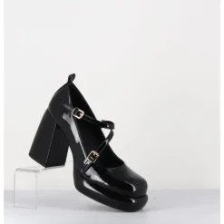 New GARRICE LAB Mary-Jane à plateforme en cuir vernis - ABRA VERNICE NERO NOIR