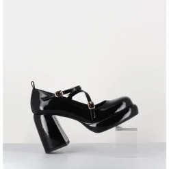 New GARRICE LAB Mary-Jane à plateforme en cuir vernis - ABRA VERNICE NERO NOIR