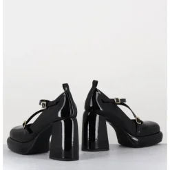 New GARRICE LAB Mary-Jane à plateforme en cuir vernis - ABRA VERNICE NERO NOIR