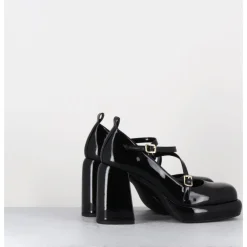 New GARRICE LAB Mary-Jane à plateforme en cuir vernis - ABRA VERNICE NERO NOIR