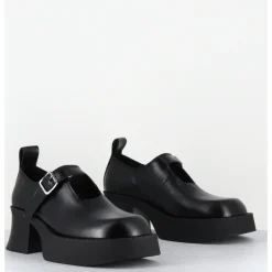 E8 BY MIISTA Mary-jane à plateforme en cuir - BIRGIT BLACK BROGUES NOIR
