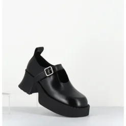 E8 BY MIISTA Mary-jane à plateforme en cuir - BIRGIT BLACK BROGUES NOIR