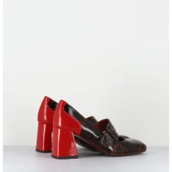 CHIE MIHARA Mary-Jane à talon en cuir vernis leopard & talon rouge - SYSA FIAT CASTANO