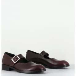 New OA NON FASHION Mary-Jane en cuir glacé - YVETTE ABRA T.MORO MARRON