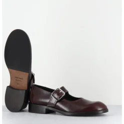 New OA NON FASHION Mary-Jane en cuir glacé - YVETTE ABRA T.MORO MARRON