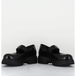 Hot OA NON FASHION Mary-Jane en cuir glacé semelle épaisse - AL108 ABRASIVATO NERO NOIR