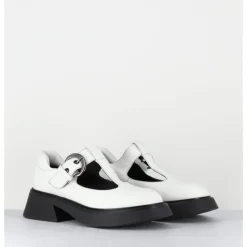 Hot GARRICE LAB Mary-Jane 90s en cuir semelle légère - DIKE SAVANA BIANCO BLANC