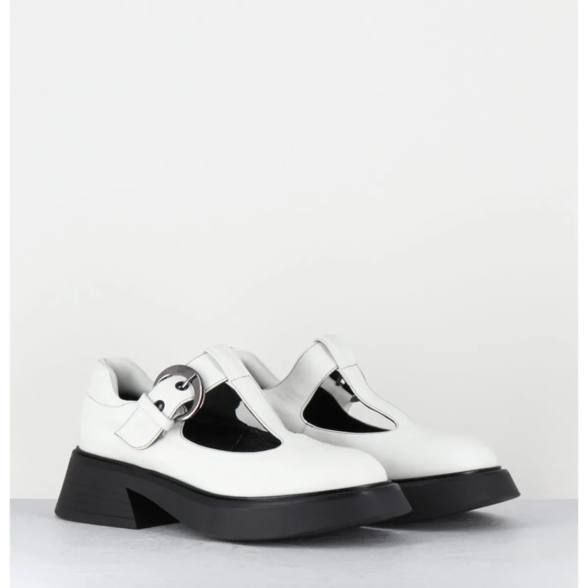 Hot GARRICE LAB Mary-Jane 90s en cuir semelle légère - DIKE SAVANA BIANCO BLANC