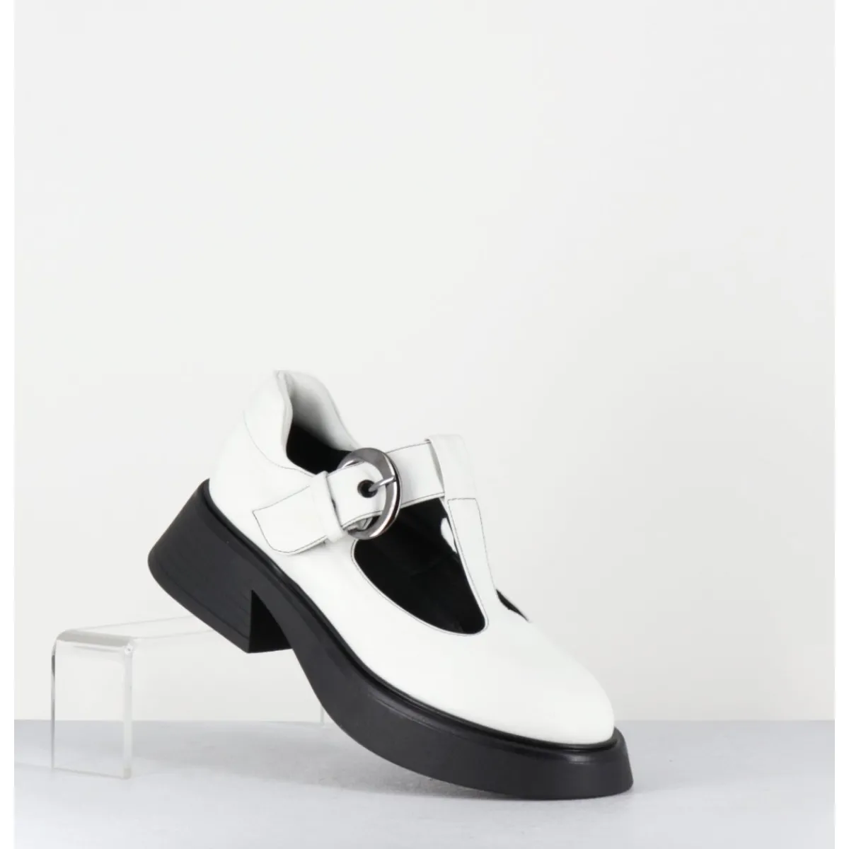 Hot GARRICE LAB Mary-Jane 90s en cuir semelle légère - DIKE SAVANA BIANCO BLANC