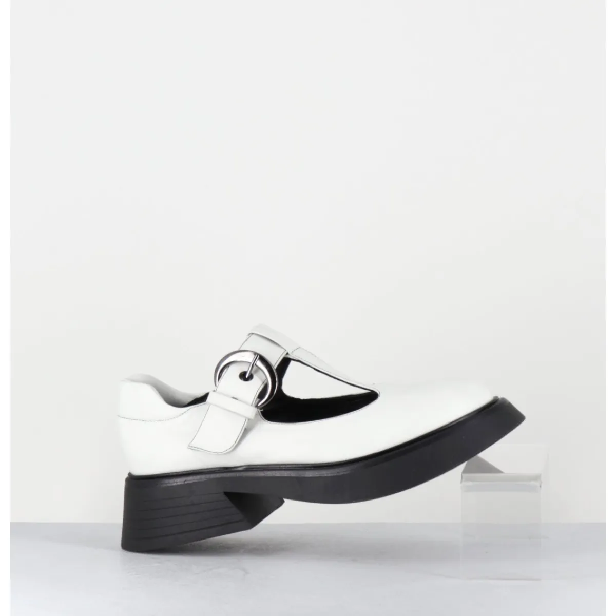 Hot GARRICE LAB Mary-Jane 90s en cuir semelle légère - DIKE SAVANA BIANCO BLANC