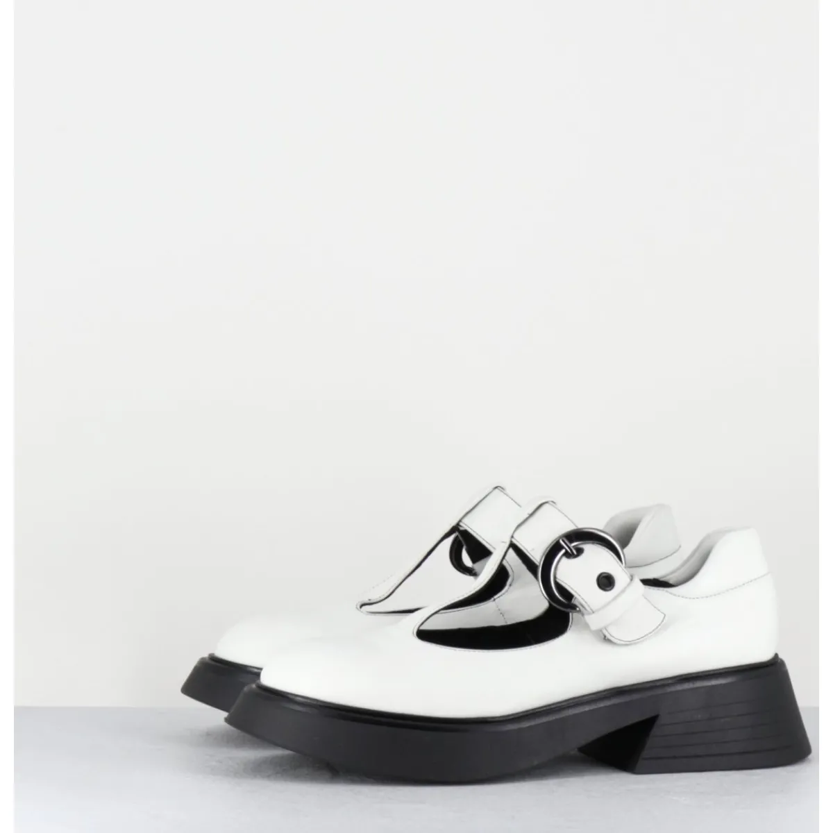 Hot GARRICE LAB Mary-Jane 90s en cuir semelle légère - DIKE SAVANA BIANCO BLANC