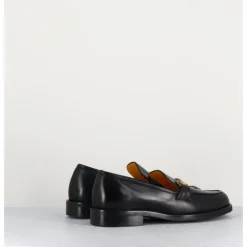 Online MARA BINI Mocassin à mors en cuir - M431 BLACK NOIR