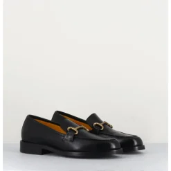 Online MARA BINI Mocassin à mors en cuir - M431 BLACK NOIR