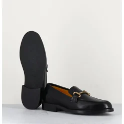 Online MARA BINI Mocassin à mors en cuir - M431 BLACK NOIR