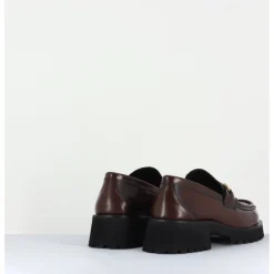 Discount GARRICE LAB Mocassin en cuir à mors doré & semelle micro - 21JMC30 MORO MARRON