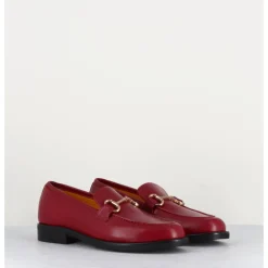 MARA BINI Mocassins à mors en cuir - M431 ROSSO ROUGE