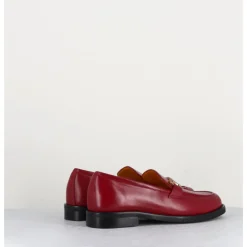 MARA BINI Mocassins à mors en cuir - M431 ROSSO ROUGE