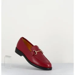 MARA BINI Mocassins à mors en cuir - M431 ROSSO ROUGE