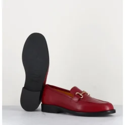 MARA BINI Mocassins à mors en cuir - M431 ROSSO ROUGE