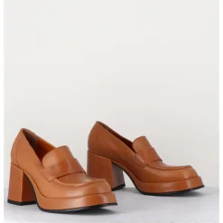 Clearance GARRICE LAB Mocassins à plateforme en cuir - MEDA CUOIO CAMEL