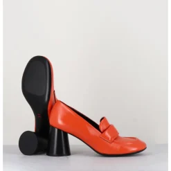 Best HALMANERA Mocassins à talon en cuir - ACE03 NESPOLA ORANGE