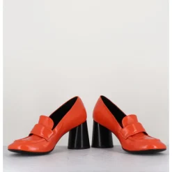 Best HALMANERA Mocassins à talon en cuir - ACE03 NESPOLA ORANGE