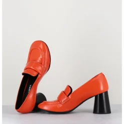 Best HALMANERA Mocassins à talon en cuir - ACE03 NESPOLA ORANGE