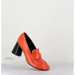 Best HALMANERA Mocassins à talon en cuir - ACE03 NESPOLA ORANGE