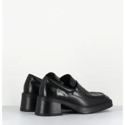Discount E8 BY MIISTA Mocassins à talon en cuir bout carré - KARINA BLACK LOAFERS NOIR