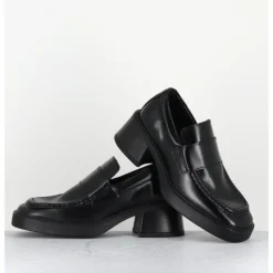 Discount E8 BY MIISTA Mocassins à talon en cuir bout carré - KARINA BLACK LOAFERS NOIR